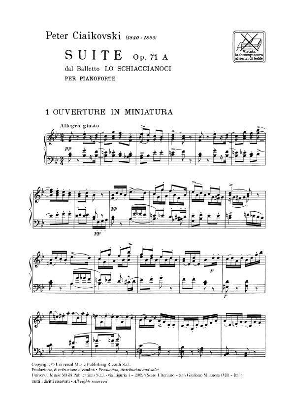 Lo Schiaccianoci Suite Dal Balletto Op 71A N.1-8 - Per Pianoforte - pro klavír